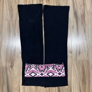 Flares with Pink Geometric Waistband